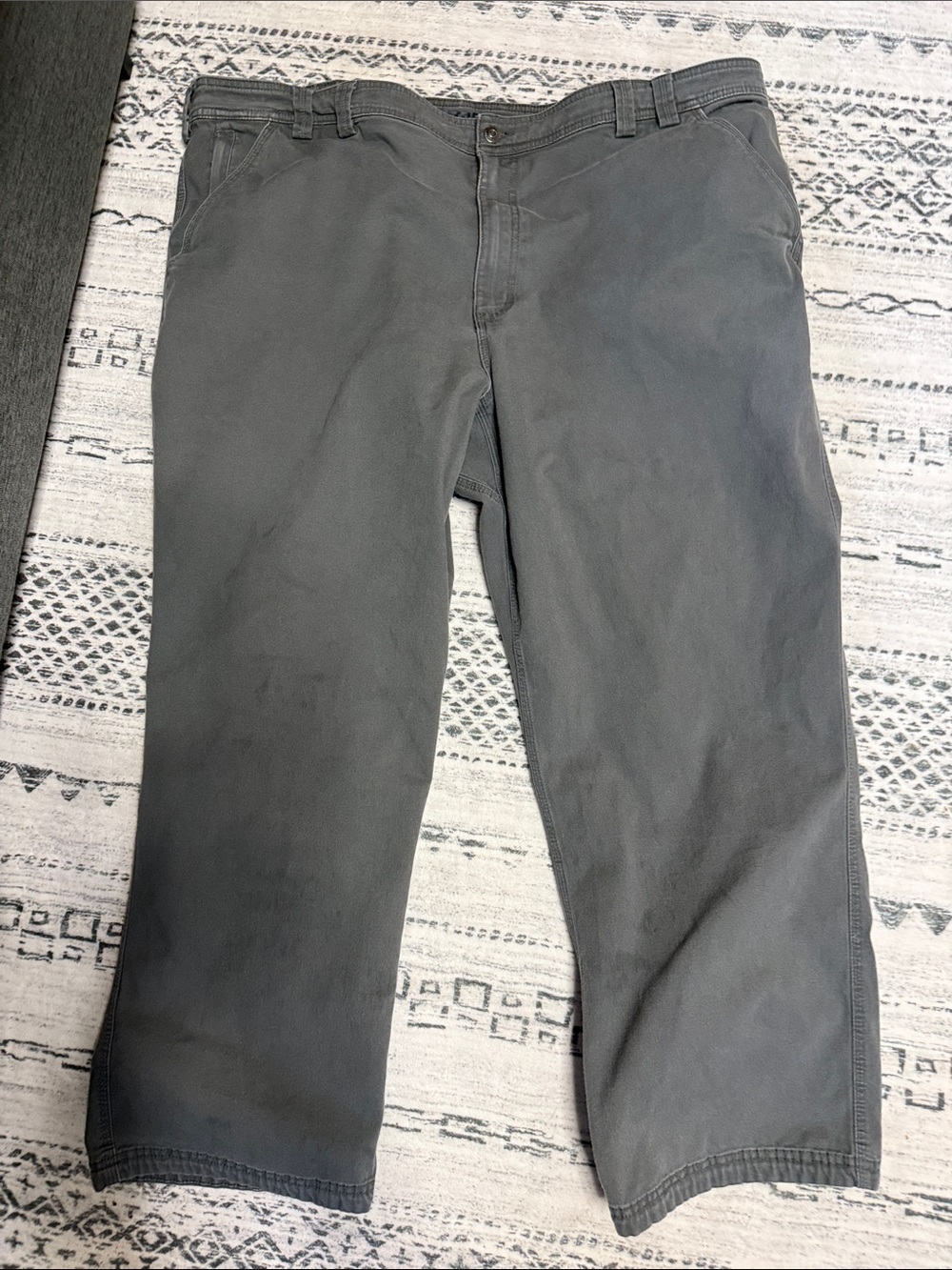 Classic Straight-Leg Gray Chinos
